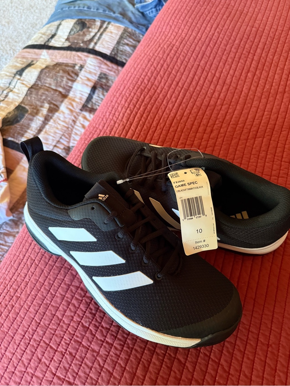 adidas Black and White Men's Athletic Running Shoes